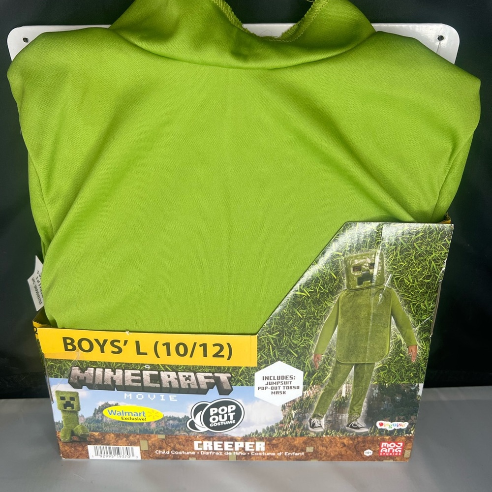 Minecraft CREEPER Costume Halloween Size S 6-7 M 8 L 10/12 Cosplay